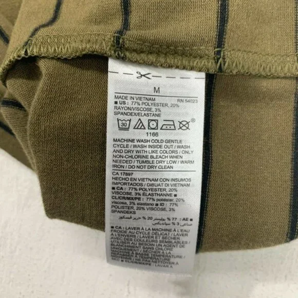 Old Navy Turtleneck Shift Dress Women Size M Stripe Sleeveless Knit Knee Length - Picture 10 of 10